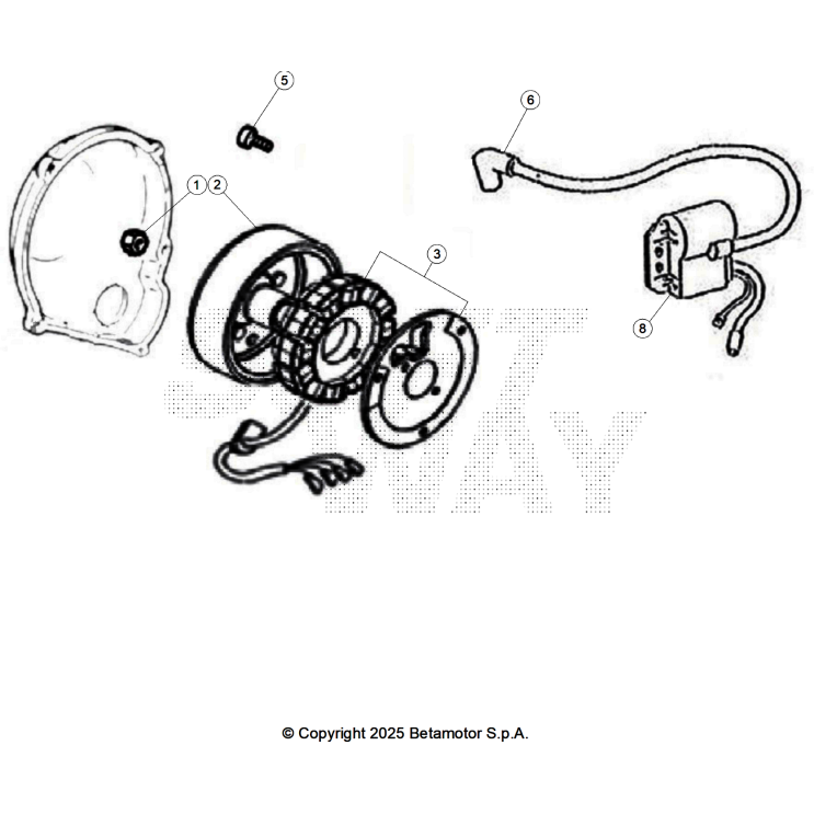 VUE ECLATEE ALLUMAGE BETA MOTARD 50 RR WHITE SPORT 2026